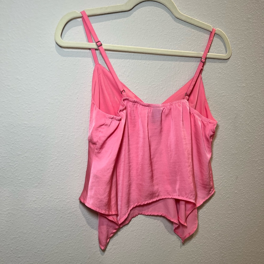 Women’s Satin Hot Pink Ham Top Size S - Picture 6 of 8